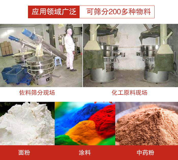 不銹鋼振動篩應用領域廣泛可篩分200多種物料。